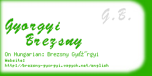 gyorgyi brezsny business card